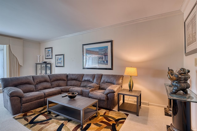 6888 Miller Ln, Newburgh, IN 47630 - carpeted living area with crown molding and baseboards