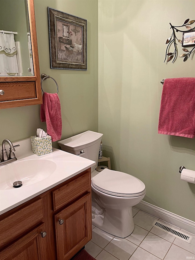 1976 Oak St, Linton, IN 47441 - full bath with toilet, vanity, and tile patterned floors