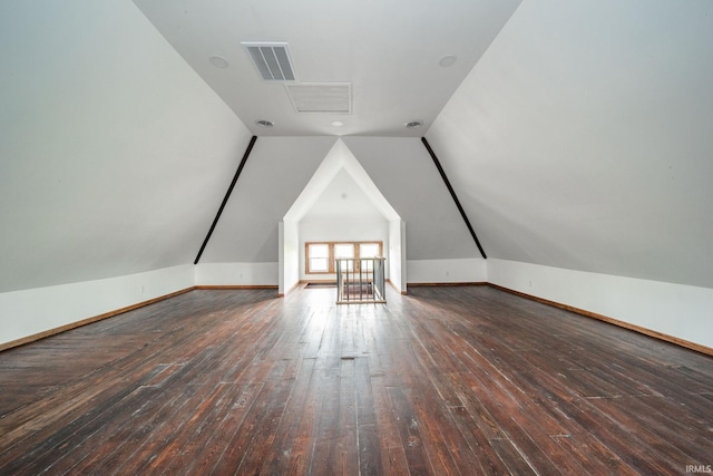201 S 11th St, New Castle, IN 47362 - bonus room with wood-type flooring, vaulted ceiling, and baseboards