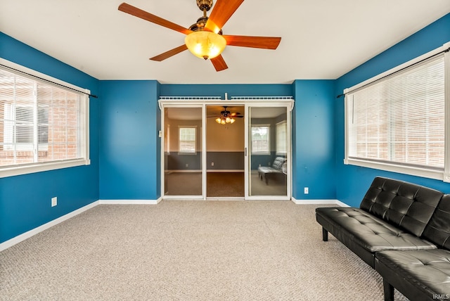 722 Biscayne Ave, Warsaw, IN 46580 - unfurnished room featuring ceiling fan, carpet flooring, and baseboards