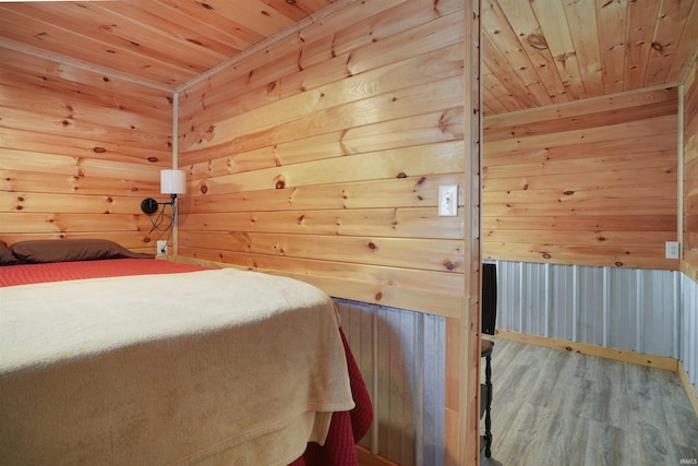 0 Creekview Ln, Cannelton, IN 47520 - bedroom featuring wood ceiling, wooden walls, and wood finished floors