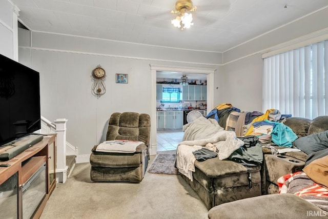 1226 Kinyon St, South Bend, IN 46616 - living area with carpet floors