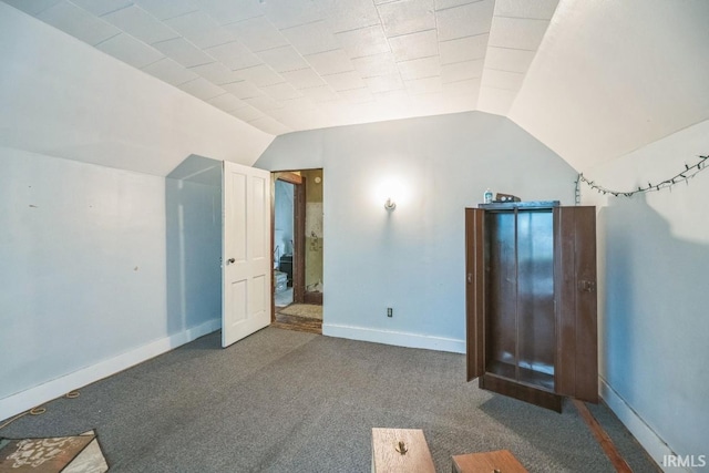 1226 Kinyon St, South Bend, IN 46616 - unfurnished bedroom featuring vaulted ceiling, baseboards, and carpet