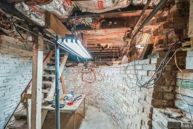 1226 Kinyon St, South Bend, IN 46616 - view of unfinished basement