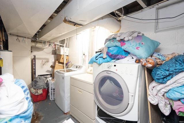 1310 Sinton Ave, Lafayette, IN 47905 - washroom with independent washer and dryer and water heater