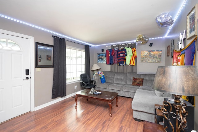 1310 Sinton Ave, Lafayette, IN 47905 - living room with wood finished floors and baseboards