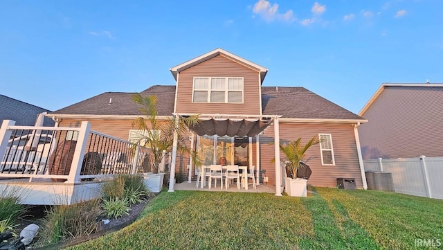 13224 Prairie Dr, Evansville, IN 47725 - back of house featuring a pergola, a patio area, and cooling unit