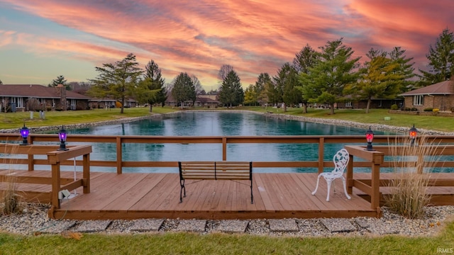 4635 S Bellamy Blvd, Marion, IN 46953 - dock area with a deck with water view and a lawn