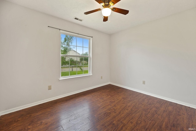 3316 Ingram Ct, Lafayette, IN 47906 - empty room featuring baseboards, dark wood-type flooring, and ceiling fan