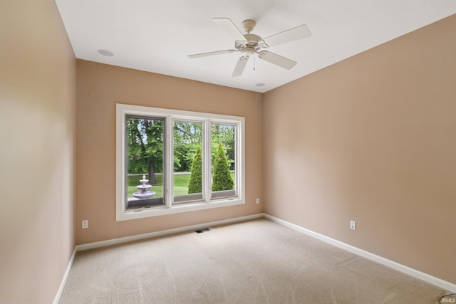 15821 Winterberry Ct, Huntertown, IN 46748 - empty room featuring carpet flooring, baseboards, and ceiling fan