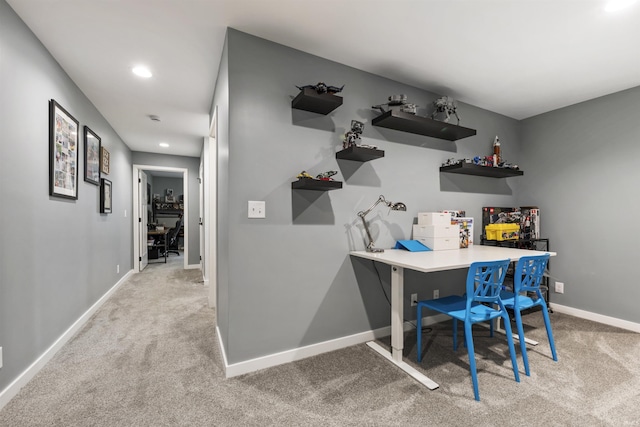 1215 Ladbrooke Dr, Evansville, IN 47725 - office space featuring light carpet, baseboards, and recessed lighting