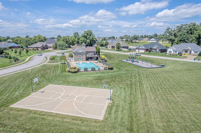 1215 Ladbrooke Dr, Evansville, IN 47725 - aerial view of residential area with a pool
