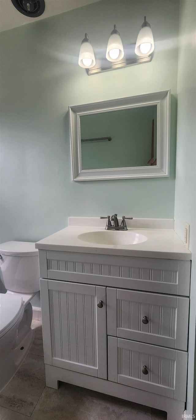 2703 Bosworth Dr, Fort Wayne, IN 46805 - bathroom featuring vanity, toilet, and tile patterned flooring