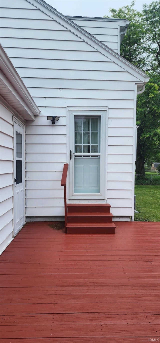 2703 Bosworth Dr, Fort Wayne, IN 46805 - wooden deck with entry steps