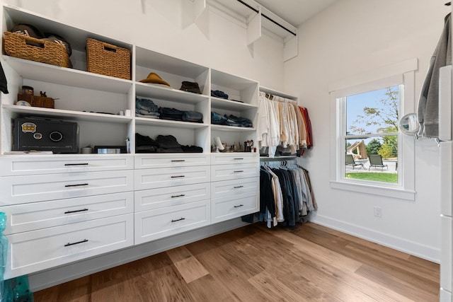 15306 Covington Rd, Fort Wayne, IN 46814 - walk in closet featuring light wood-style flooring
