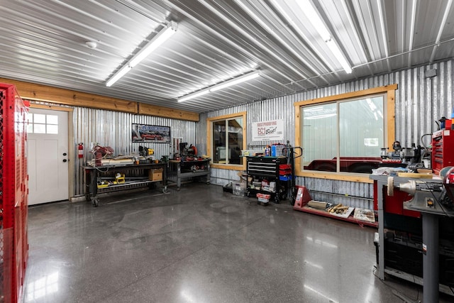 15306 Covington Rd, Fort Wayne, IN 46814 - garage featuring a workshop area