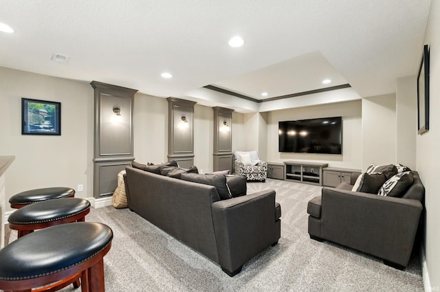 284 Savo Rock Ct, Fort Wayne, IN 46845 - carpeted home theater room with recessed lighting and baseboards