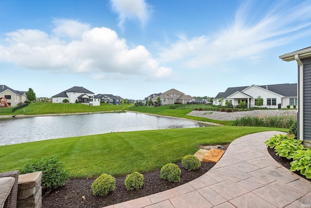 284 Savo Rock Ct, Fort Wayne, IN 46845 - view of green lawn featuring a residential view and a water view