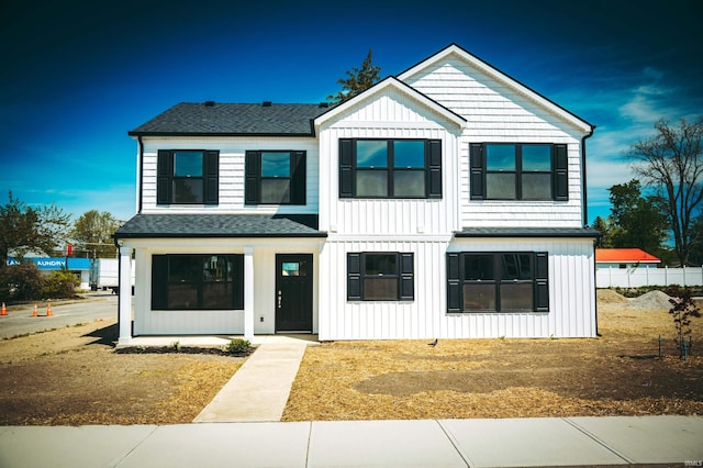 19 Conner St, Wabash, IN 46992 - modern farmhouse featuring roof with shingles and board and batten siding