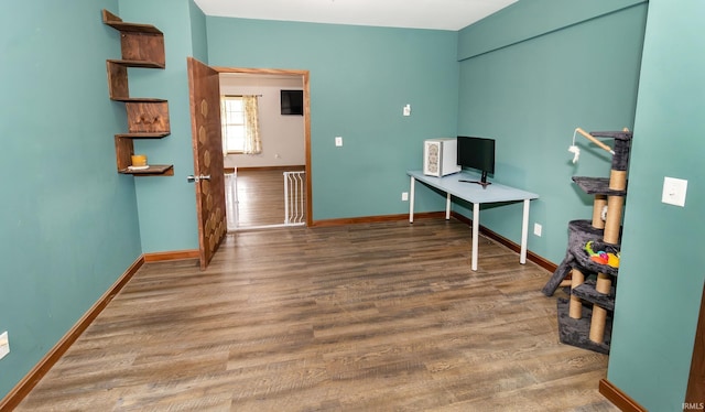 301 S Mccreary St, Fort Branch, IN 47648 - home office featuring baseboards and wood finished floors