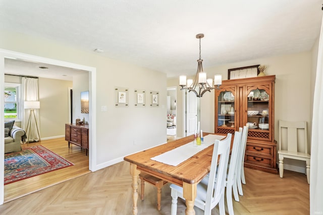 5987 E 100 N, Franklin, IN 46131 - dining room featuring a chandelier and baseboards