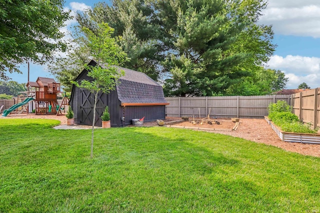 5987 E 100 N, Franklin, IN 46131 - view of yard with a vegetable garden and a playground