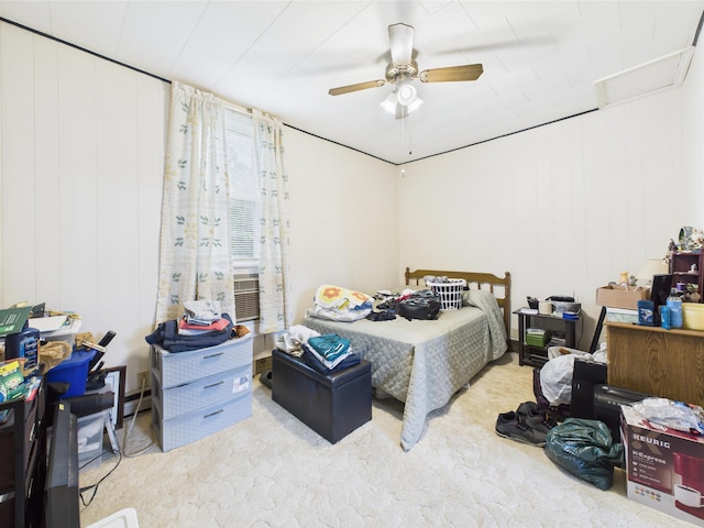 63 S Market St, Andrews, IN 46702 - carpeted bedroom featuring ceiling fan and cooling unit