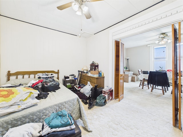 63 S Market St, Andrews, IN 46702 - carpeted bedroom with ceiling fan