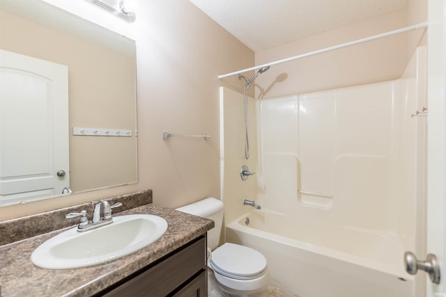 2502 Trillium Cv, Huntertown, IN 46748 - full bathroom with toilet, vanity, and tub / shower combination