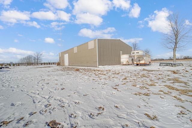 4627 E 100th Hwy N, Monticello, IN 47960 - snow covered structure with a pole building