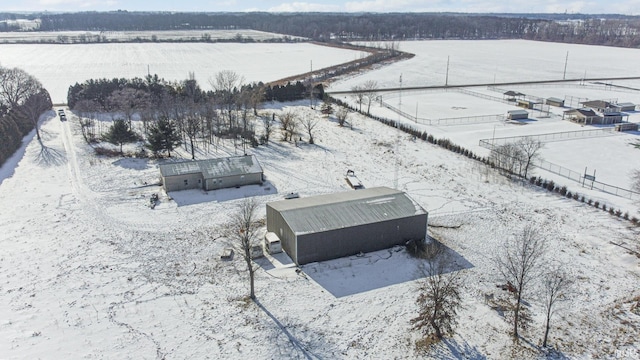 4627 E 100th Hwy N, Monticello, IN 47960 - view of snowy aerial view
