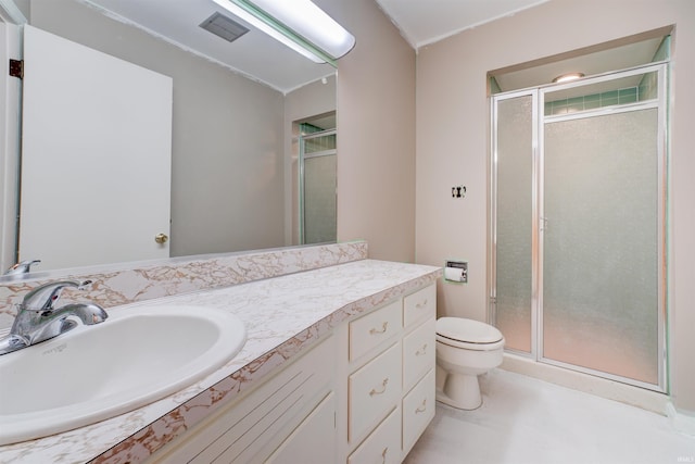 50 Reindeer Cir, Santa Claus, IN 47579 - full bath featuring toilet, a shower stall, and vanity
