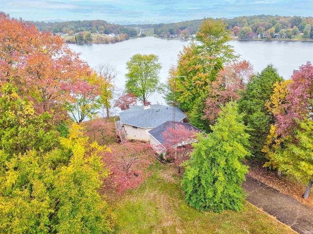 50 Reindeer Cir, Santa Claus, IN 47579 - aerial view of property and surrounding area with a nearby body of water