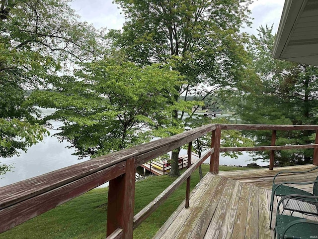 50 Reindeer Cir, Santa Claus, IN 47579 - wooden deck with a water view
