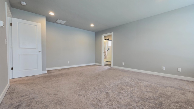 916 Cameo Dr, Evansville, IN 47711 - carpeted spare room with a smoke detector, baseboards, and recessed lighting