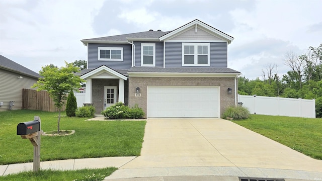 916 Cameo Dr, Evansville, IN 47711 - view of front of home with an attached garage, driveway, and brick siding