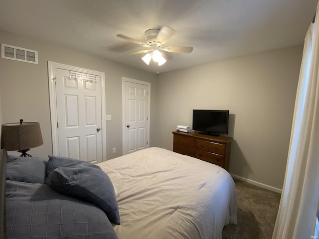 4310 E Duffy Dr, Syracuse, IN 46567 - carpeted bedroom with baseboards and a ceiling fan