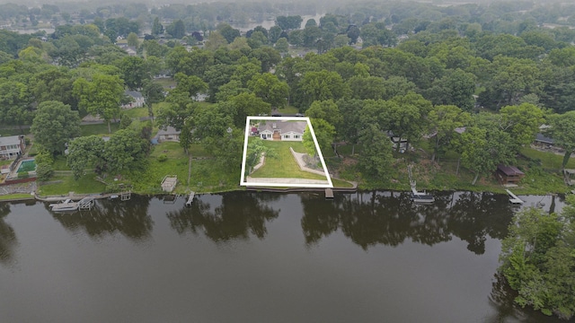 55916 Jayne Dr, Elkhart, IN 46514 - aerial view of property and surrounding area with a nearby body of water and property boundaries highlighted