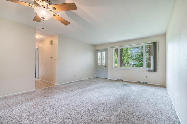 18363 Sheffield Ln, Bristol, IN 46507 - unfurnished room featuring light carpet, ceiling fan, and baseboards