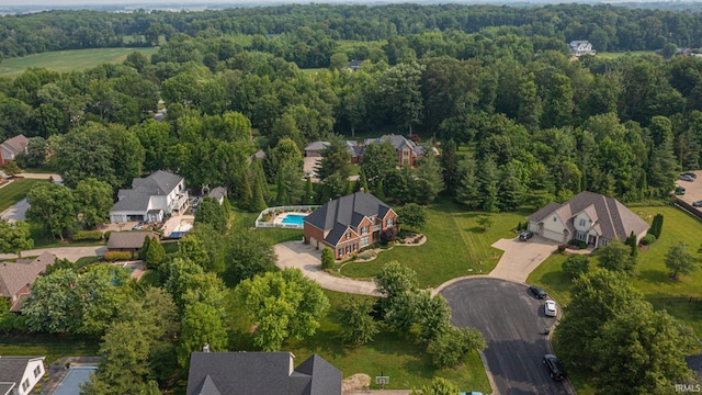3 Brownstone Ct, Jasper, IN 47546 - aerial view of property and surrounding area with a forest and nearby suburban area
