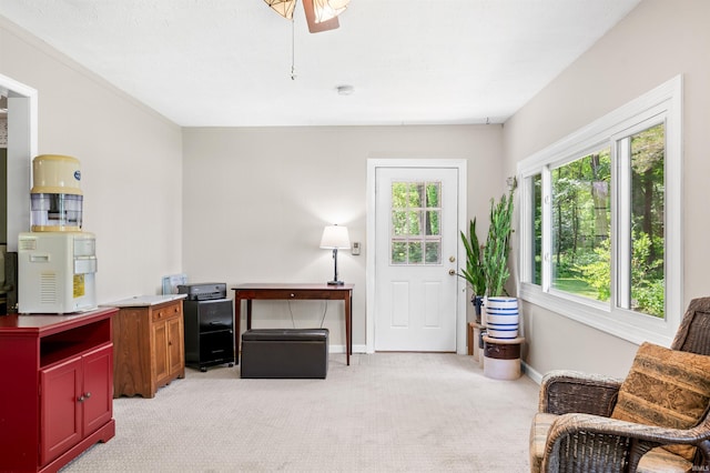 6521 Snug Harbour Ln, Unionville, IN 47468 - sitting room featuring light carpet and baseboards