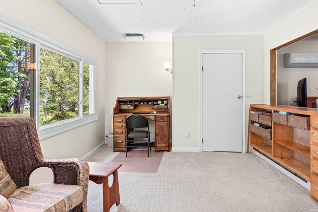 6521 Snug Harbour Ln, Unionville, IN 47468 - carpeted office with an AC wall unit and baseboards