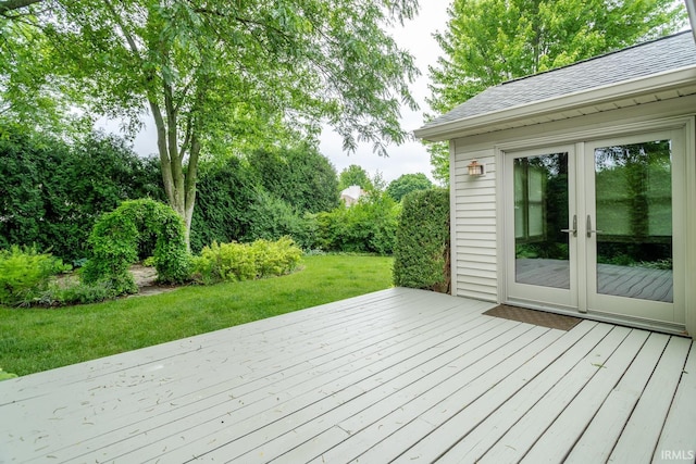 4331 Hadley Ct, West Lafayette, IN 47906 - deck featuring french doors and a yard