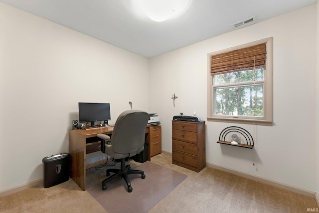 2905 E Mowrey Rd, Columbia City, IN 46725 - home office featuring light carpet and baseboards