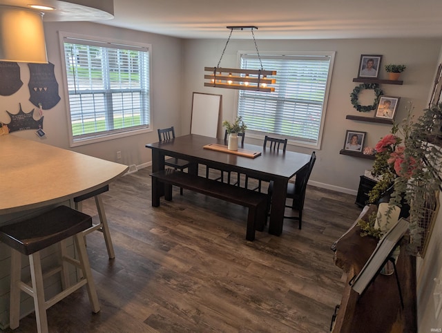 664 Columbia St, Berne, IN 46711 - dining room featuring healthy amount of natural light, dark wood finished floors, and baseboards