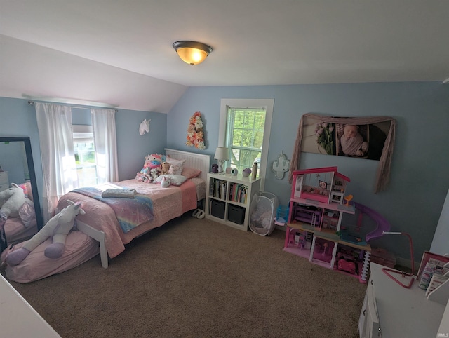 664 Columbia St, Berne, IN 46711 - carpeted bedroom with lofted ceiling