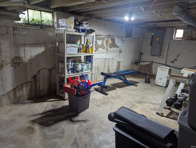 664 Columbia St, Berne, IN 46711 - below grade area with electric panel and plenty of natural light