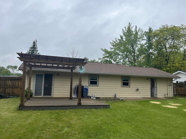 7140 Karen Ct, Fort Wayne, IN 46835 - rear view of property with a pergola and a deck