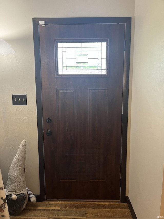 7140 Karen Ct, Fort Wayne, IN 46835 - doorway to outside featuring wood finished floors