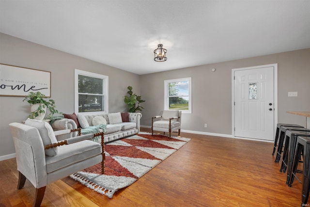 9129 Winchester Rd, Fort Wayne, IN 46819 - living room featuring wood finished floors and baseboards